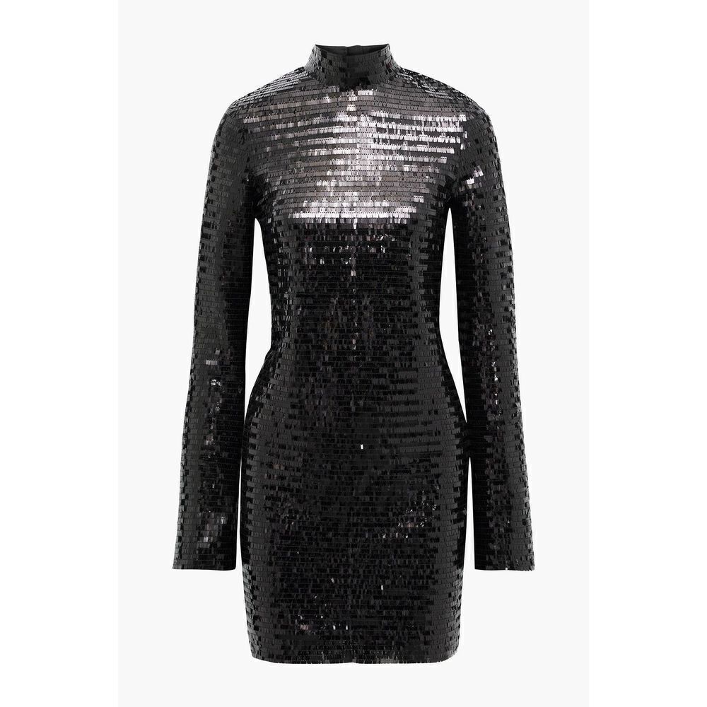 HELMUT LANG Open-back Sequined Tulle Mini Dress Cocktail Long Sleeve Size 8 - Picture 8 of 8